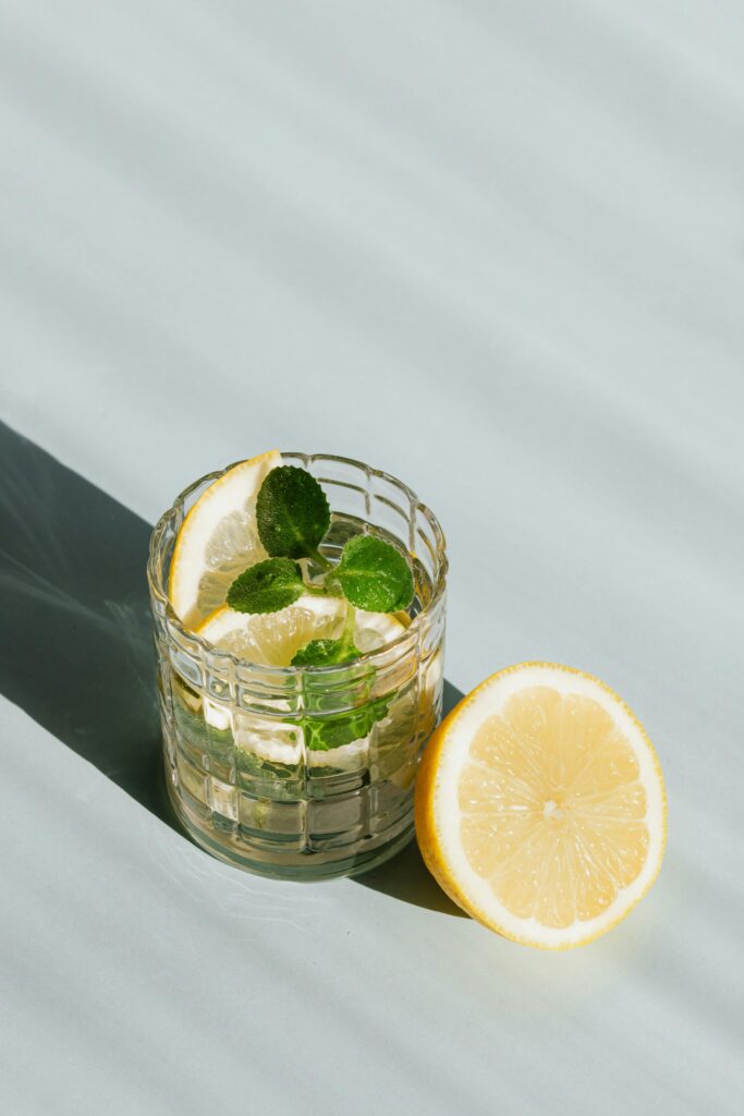 Glass of lemon water – healthy drink for weight los